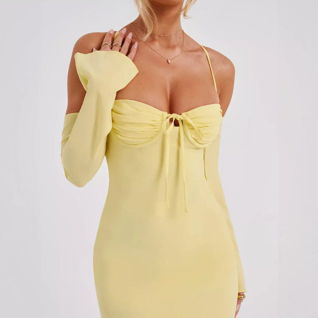 Townlike Elegant Midi Long Slim Bodycon Dress