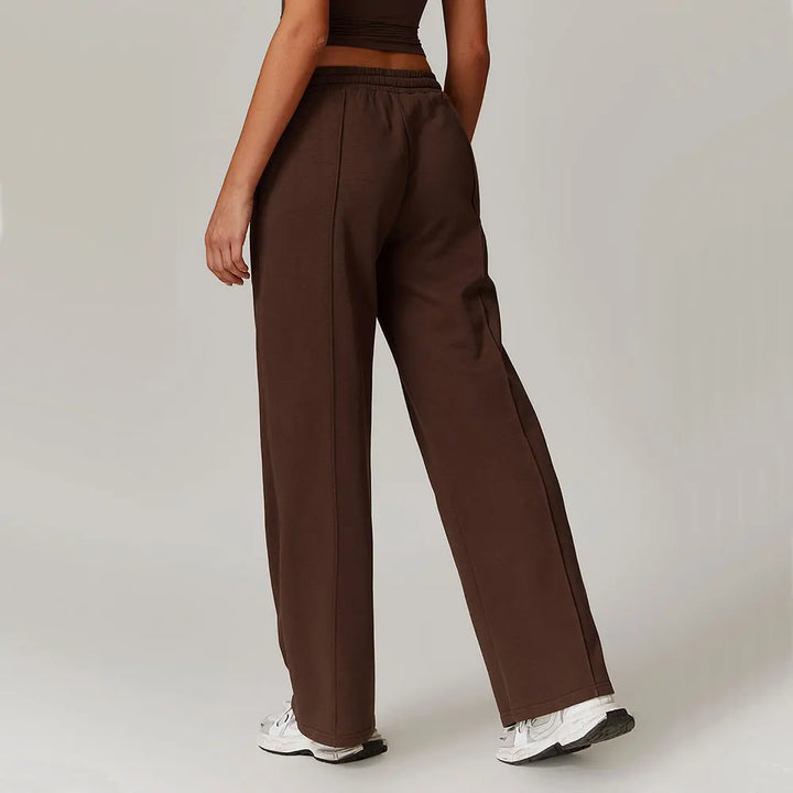 High-Waisted Loose Fit Women's Sweatpants with Pockets