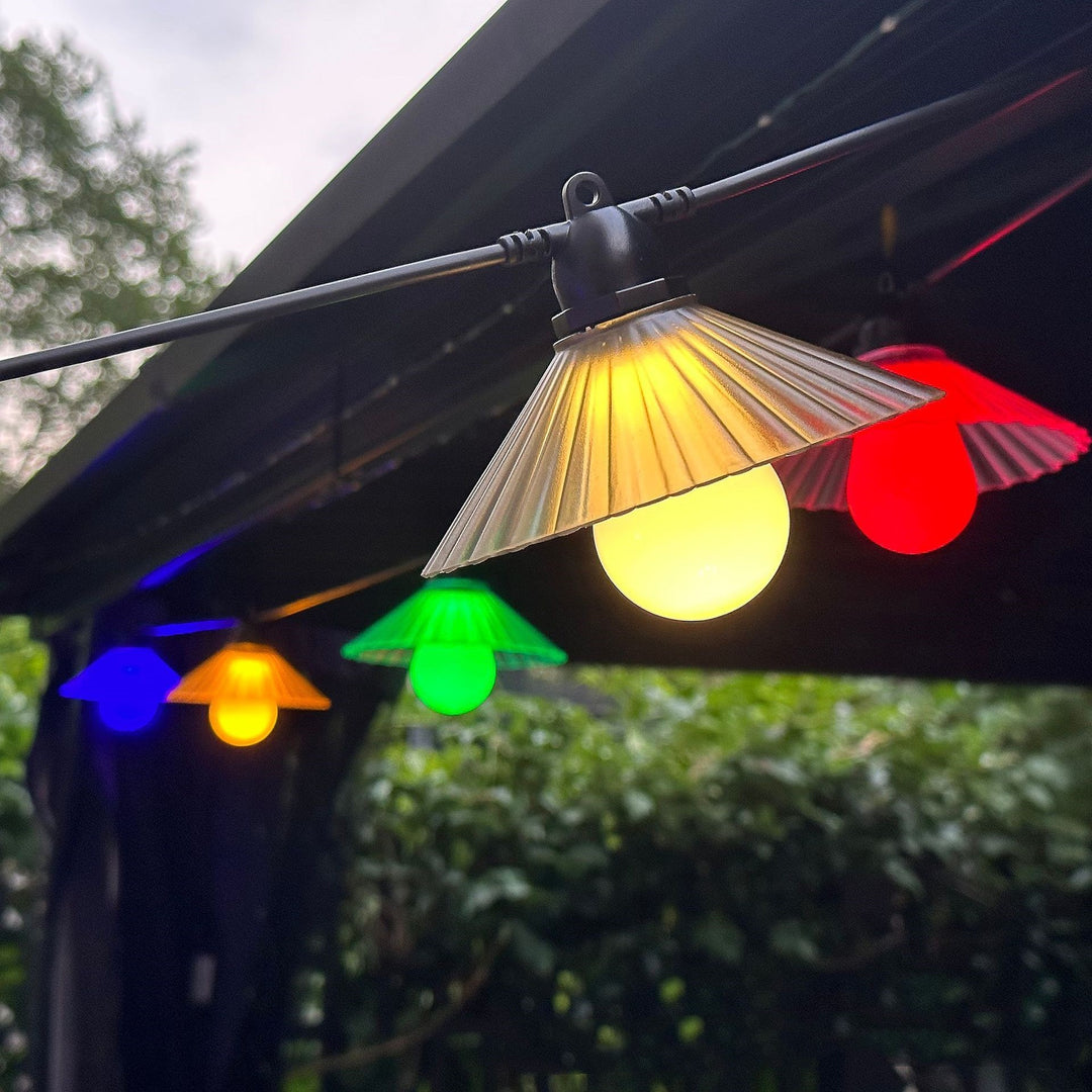 Outdoor Courtyard Camping Tent LED Globe Colored String Lights