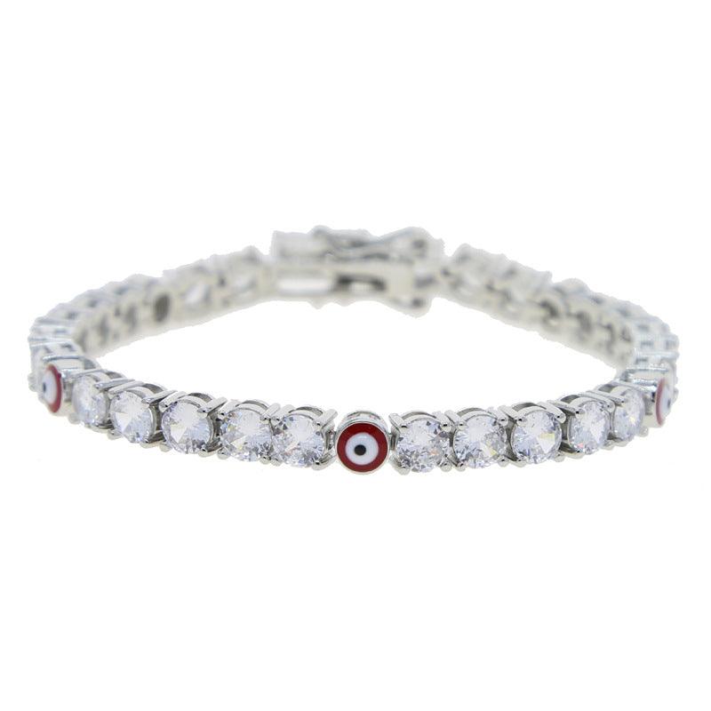 5mm Zircon Eye Tennis Chain Bracelet - Trendha