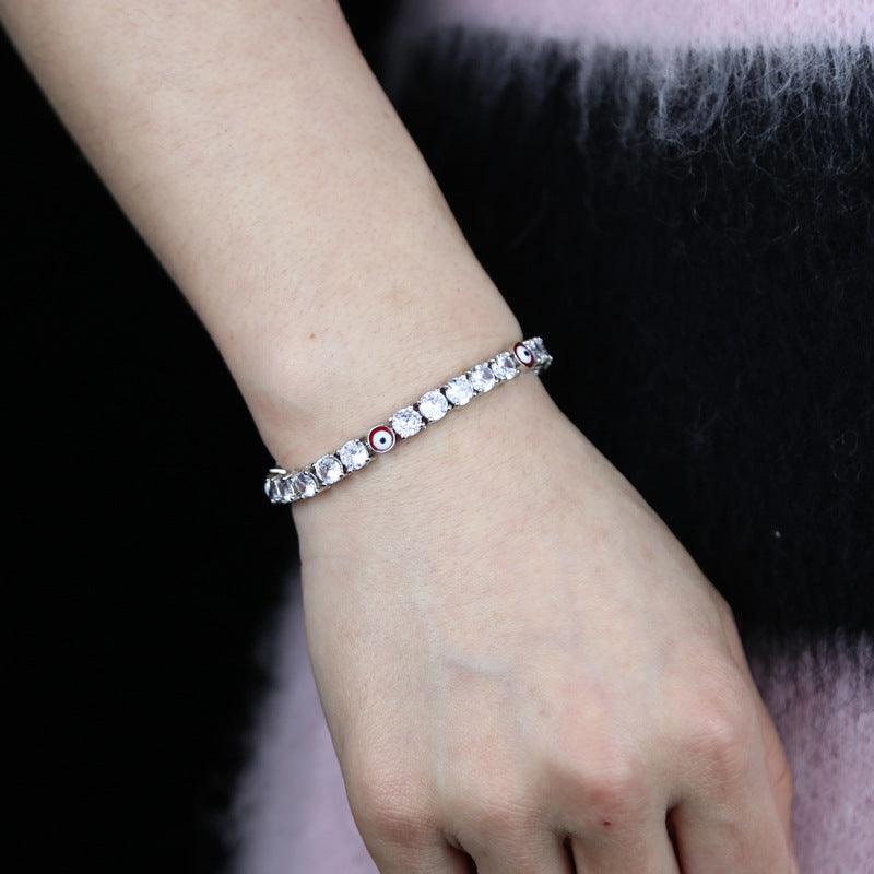 5mm Zircon Eye Tennis Chain Bracelet - Trendha
