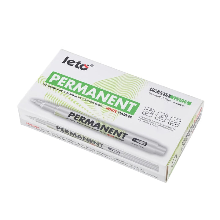 12 Pcs Waterproof Permanent Marker Pens - Perfect for Graffiti & Art Projects