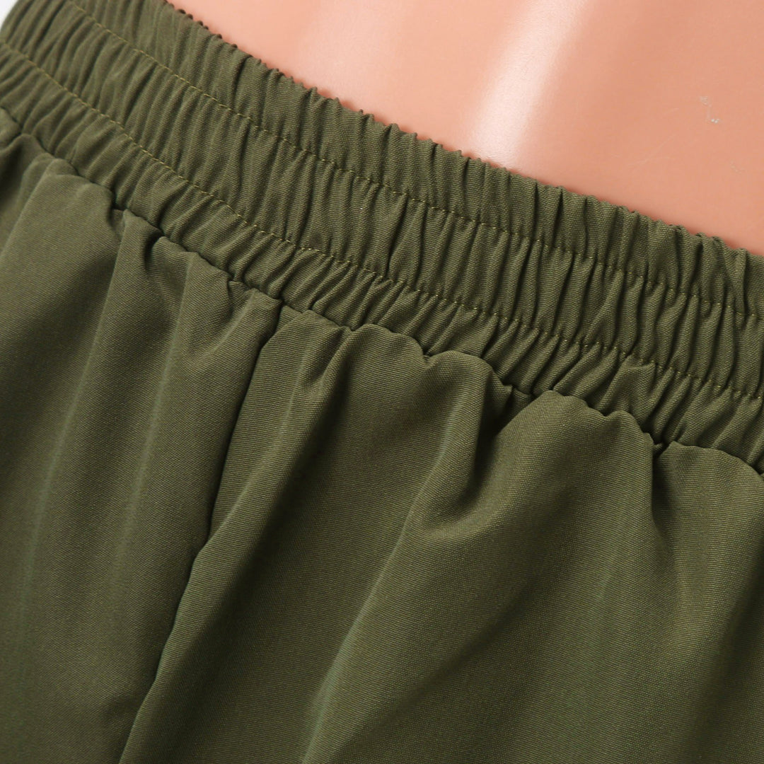 Beltless Trousers High Waist Wide Leg Straight