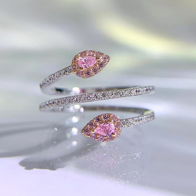 925 Aura Bright Snakelike Winding Ring - Trendha