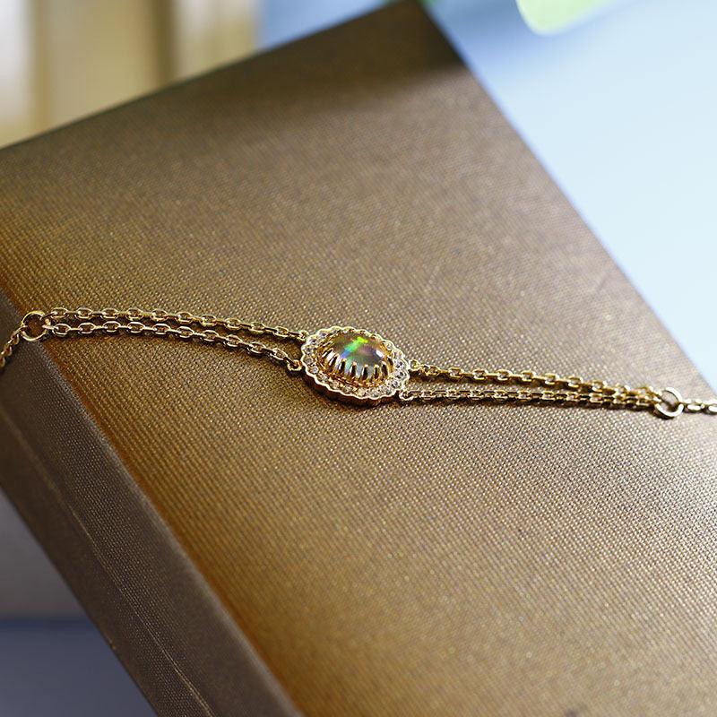 925 Silver Simple Versatile Oubo Double Layer Bracelet Girl - Trendha