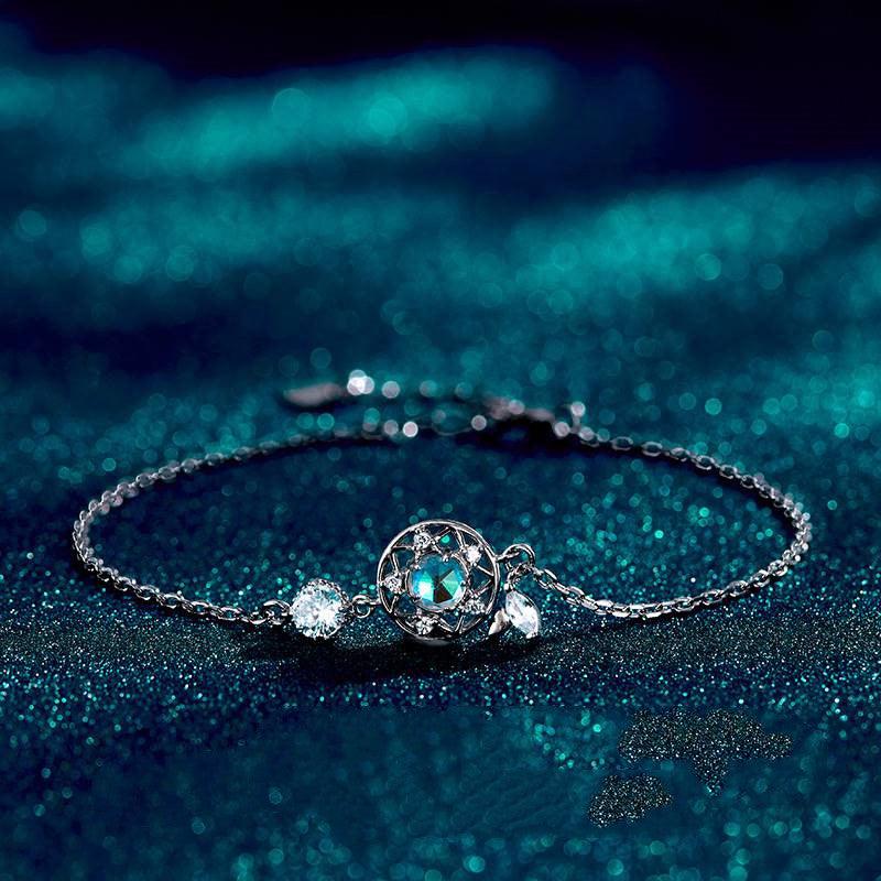 Braceletwomen's Sterling Silver Fashion Moonstone Bracelet - Trendha