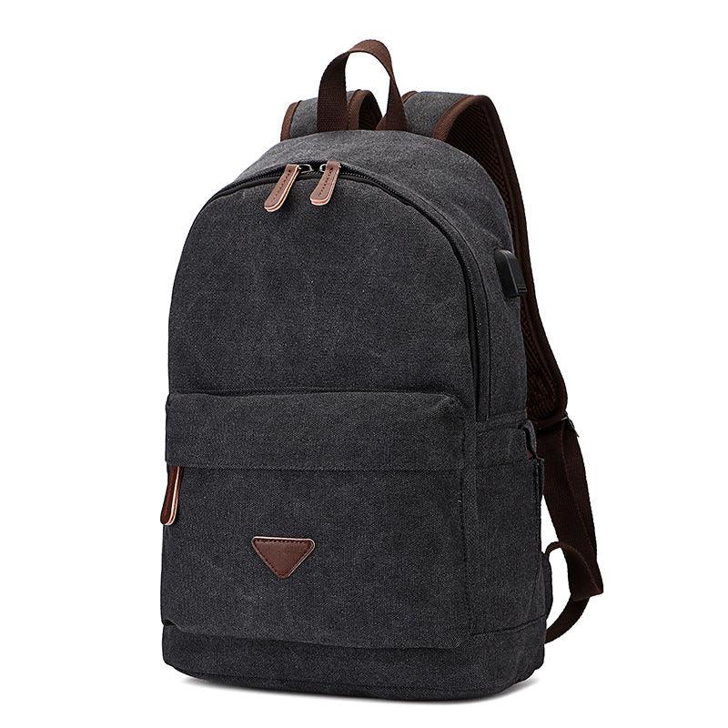 Canvas Backpack With USB Design Korean Portable - Trendha