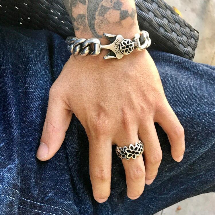 Cherry Blossom Men's Bracelet Retro Fashionable Punk - Trendha