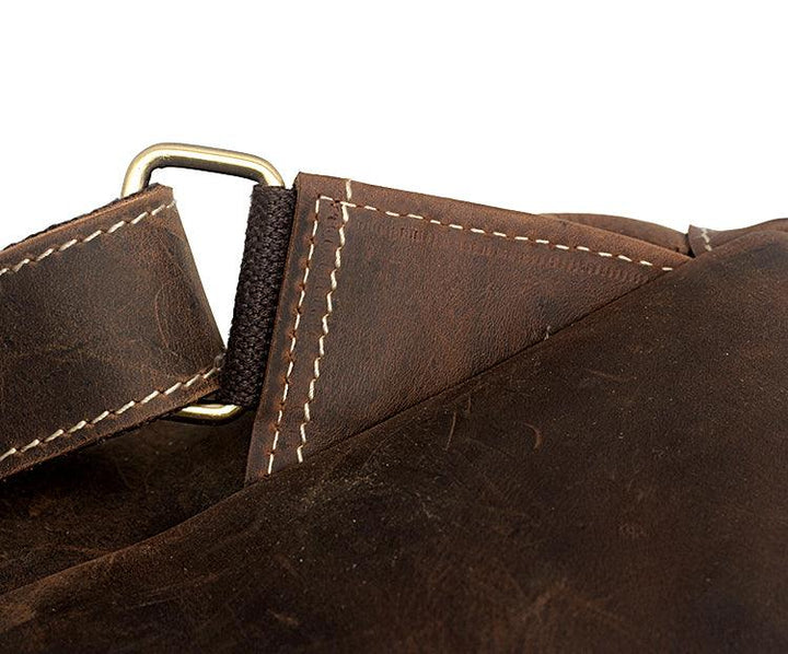 Crazy Horse Men's Leather Korean Style Backpack Retro - Trendha