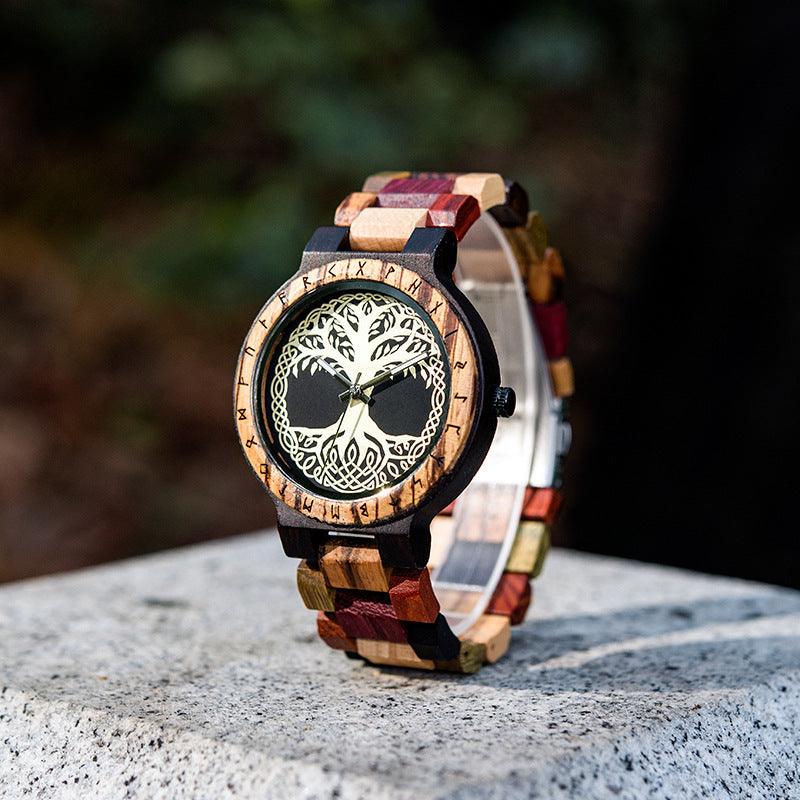 Creative Men's Wooden Quartz Watch - Trendha