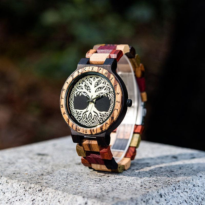 Creative Men's Wooden Quartz Watch - Trendha