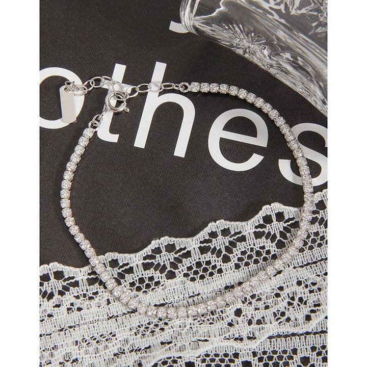 Design Sense Geometric Versatility Sparkling Ring Diamond Bracelet Sterling Silver - Trendha