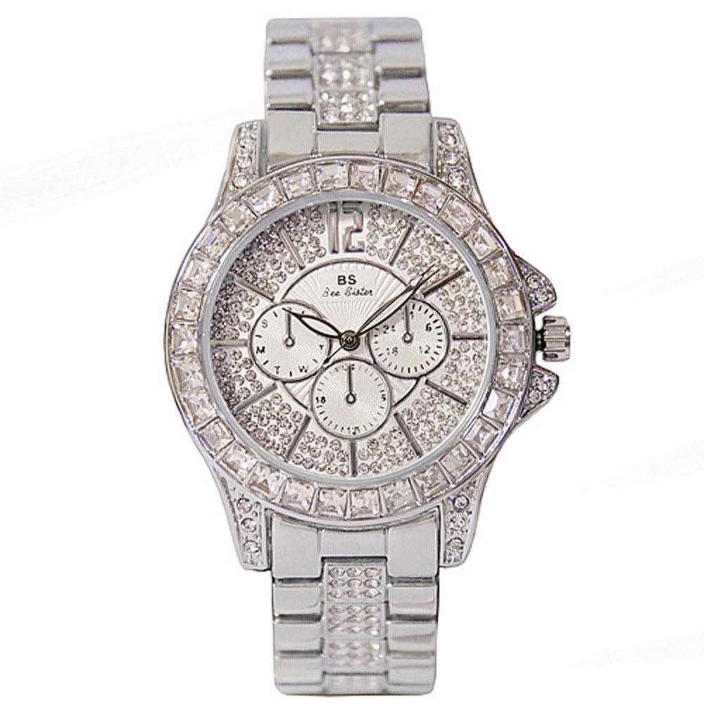 Fashion Luxury Full Diamond Steel Band Ladies Quartz Watch - Trendha