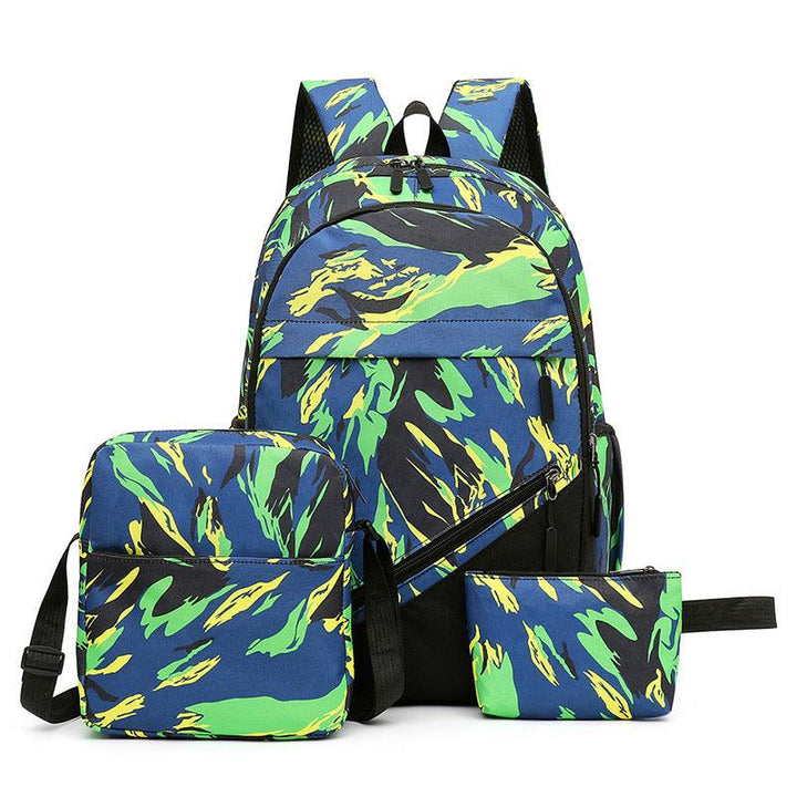 Fashion Personality Canvas Camouflage Multi-pocket Backpack - Trendha