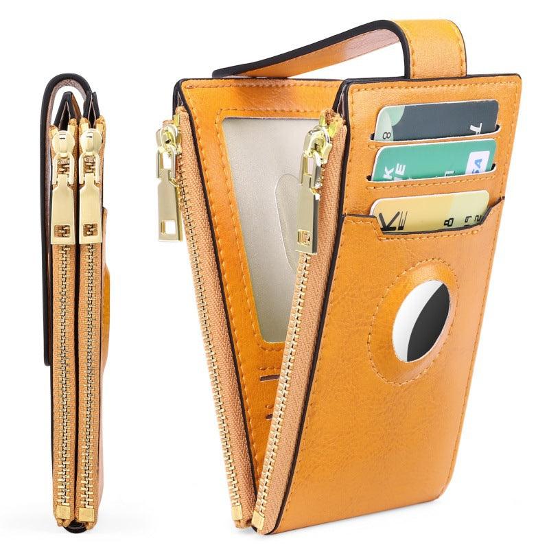 Fashion Vintage Leather Daily Zipper Card Bag - Trendha
