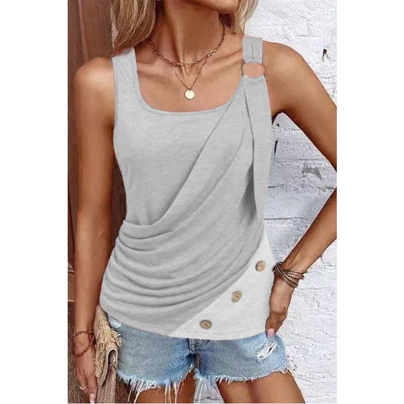 Fashion Women's Button Vest Camisole - Trendha