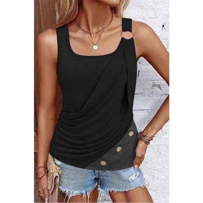 Fashion Women's Button Vest Camisole - Trendha