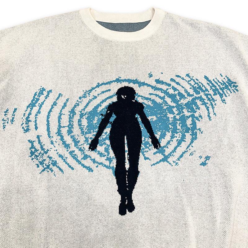 Fashion Women's Cartoon Pullover Round Neck Loose Sweater - Trendha