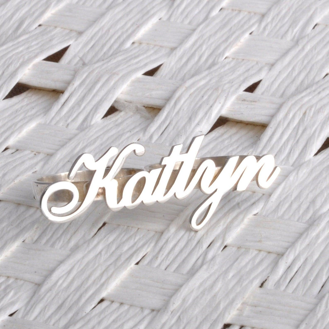 Fashionable Stainless Steel Personalized Double Ring - Trendha