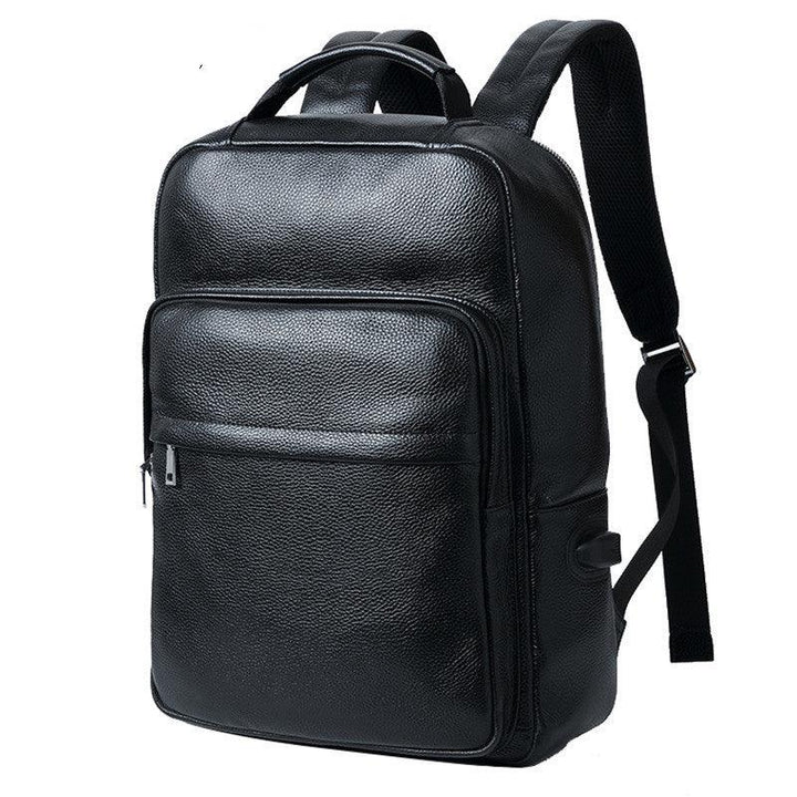 First Layer Cowhide Backpack Men's Business Computer Bag - Trendha