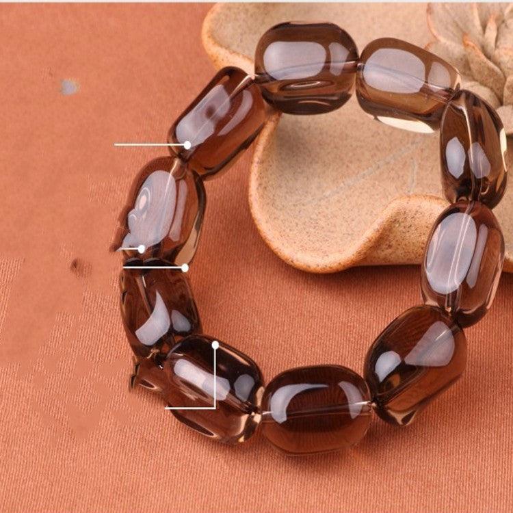 Follow Shape Crystal Bracelet Round Bead Chain - Trendha