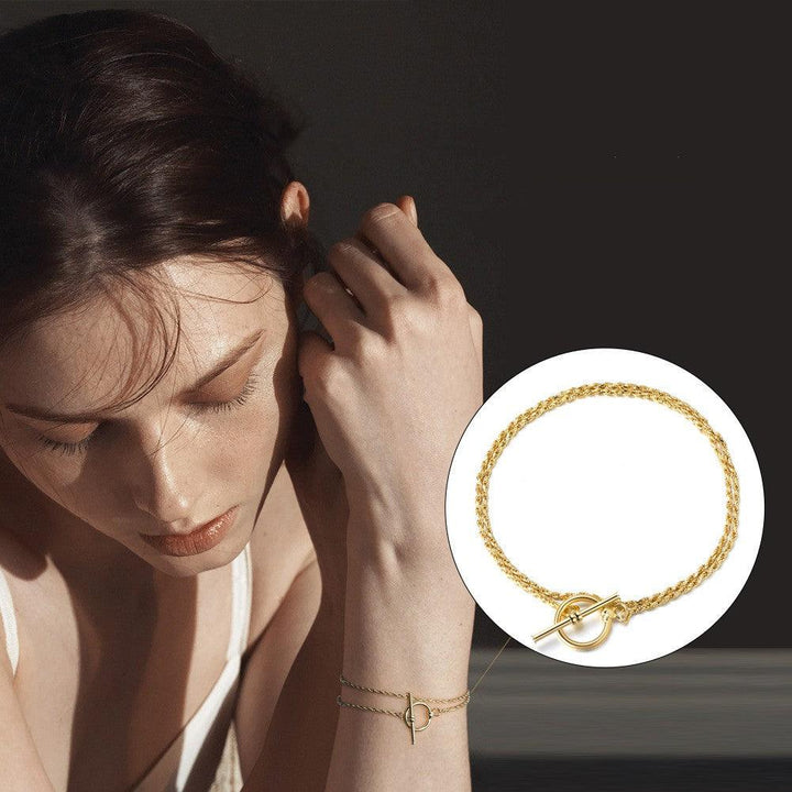 Fried Dough Twists Chain Diamond Bracelet - Trendha