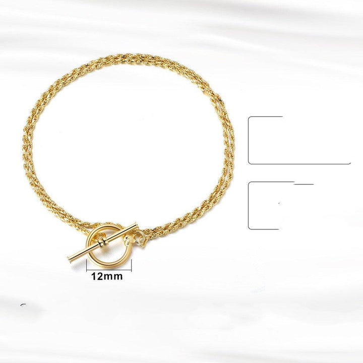 Fried Dough Twists Chain Diamond Bracelet - Trendha