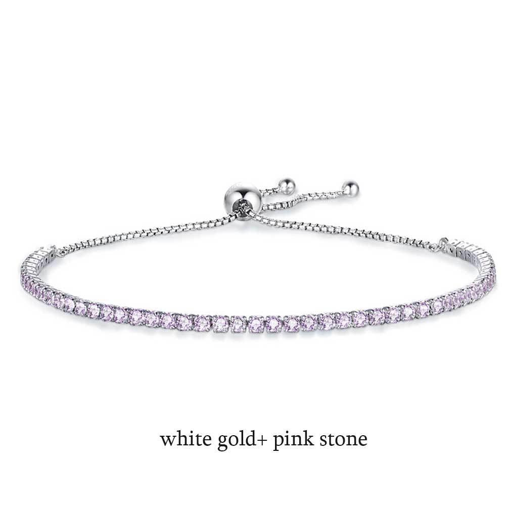 Full Diamond Single Row Tennis Bracelet - Trendha