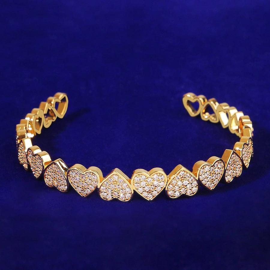 Hip Hop Jewelry For Men And Women Real Gold Plated Love Bracelet - Trendha