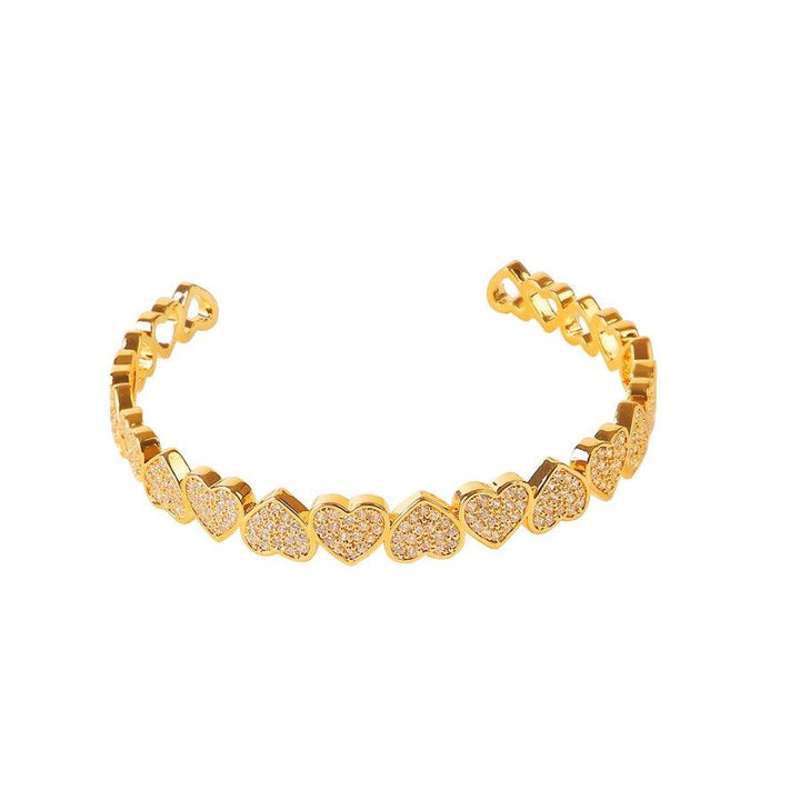 Hip Hop Jewelry For Men And Women Real Gold Plated Love Bracelet - Trendha