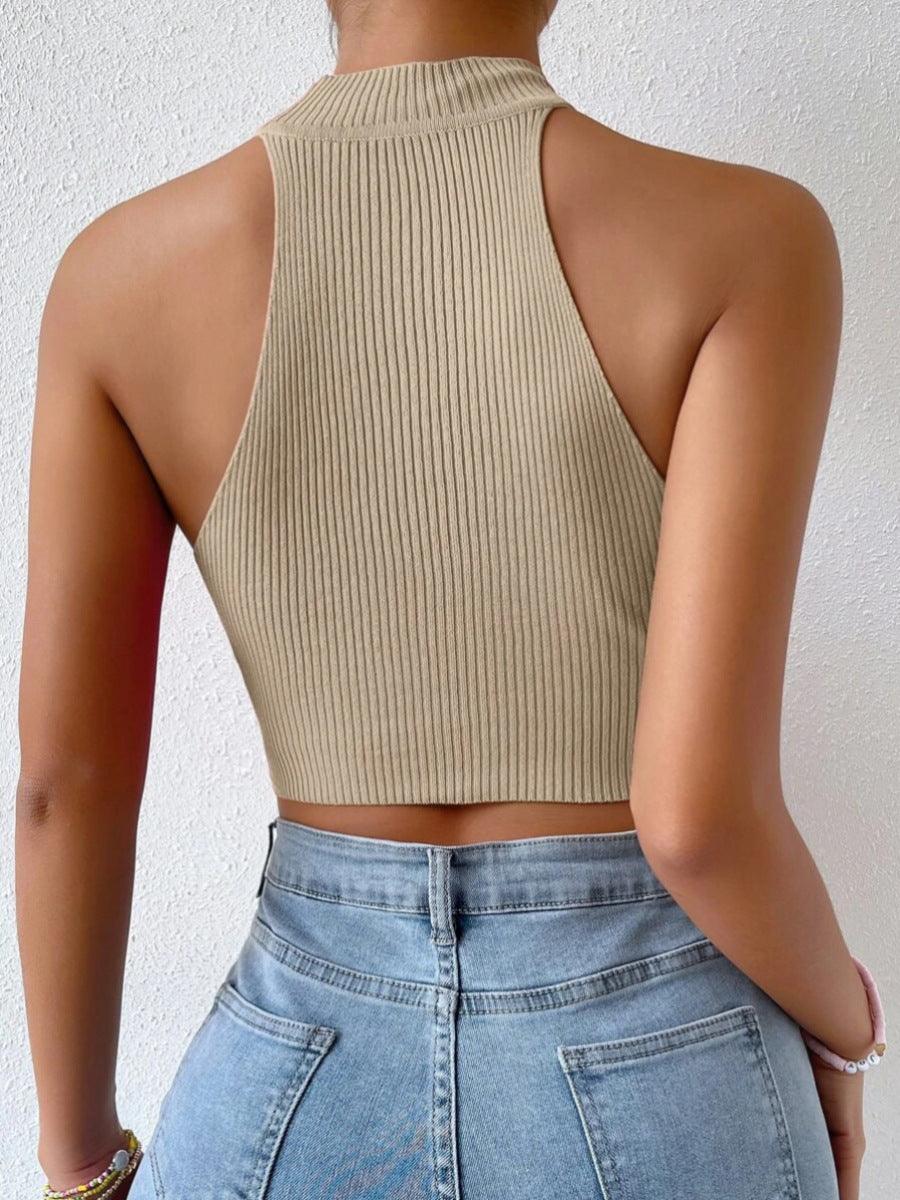 Hot Girl Style Camisole Top Knitted Vest For Women - Trendha