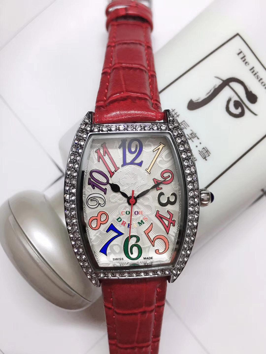 Hot-selling Explosive AliExpress Wechat Fashion Square Flange Ladies Watch Ladies Watch - Trendha