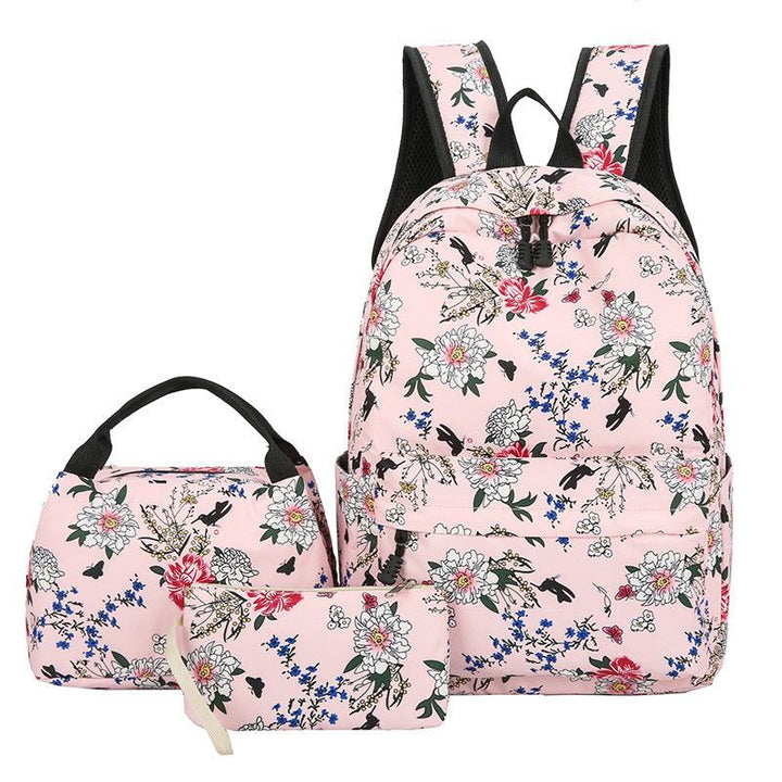 Japanese Style Backpack With Floral Shoulders - Trendha