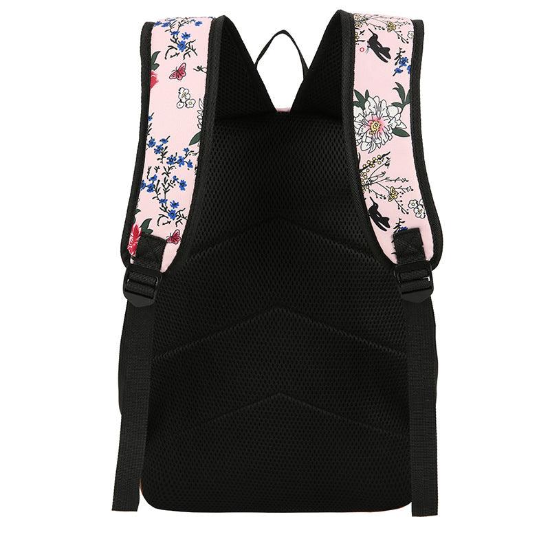Japanese Style Backpack With Floral Shoulders - Trendha