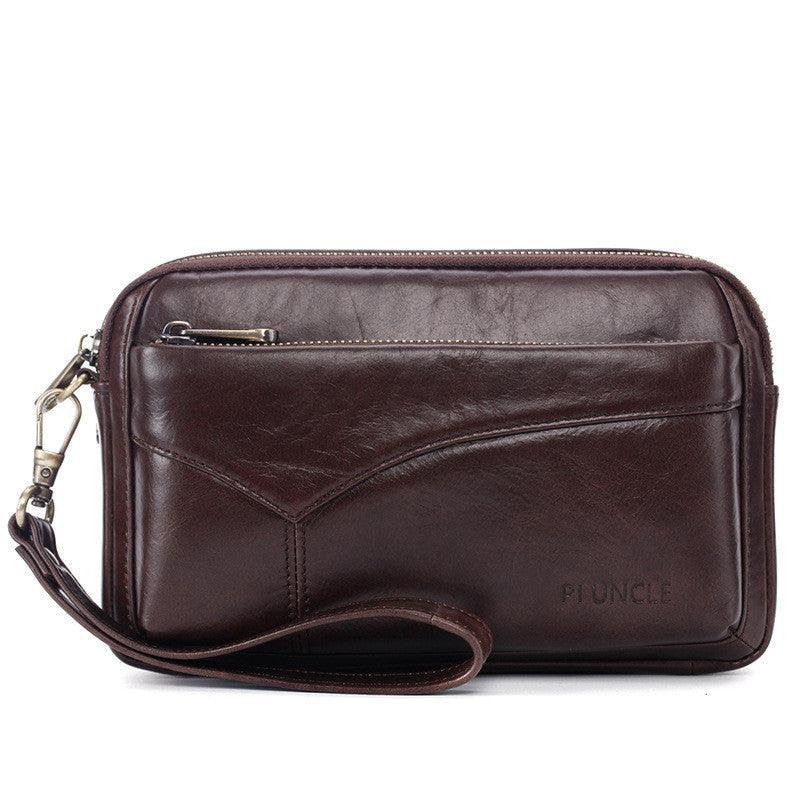 Leather Men's Hand Wallet Multifunctional Handle - Trendha