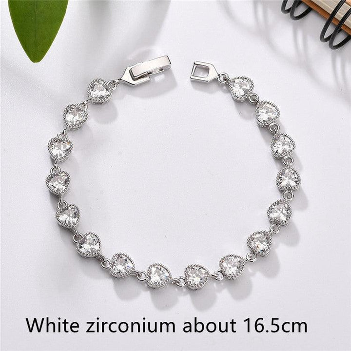 Love AAA Zircon Bracelet Copper Inlaid - Trendha