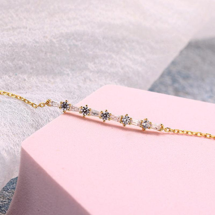 Luxurious And Cool Sterling Silver Gold-plated Bracelet - Trendha