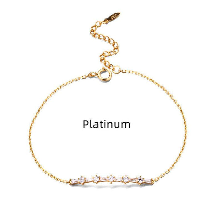 Luxurious And Cool Sterling Silver Gold-plated Bracelet - Trendha