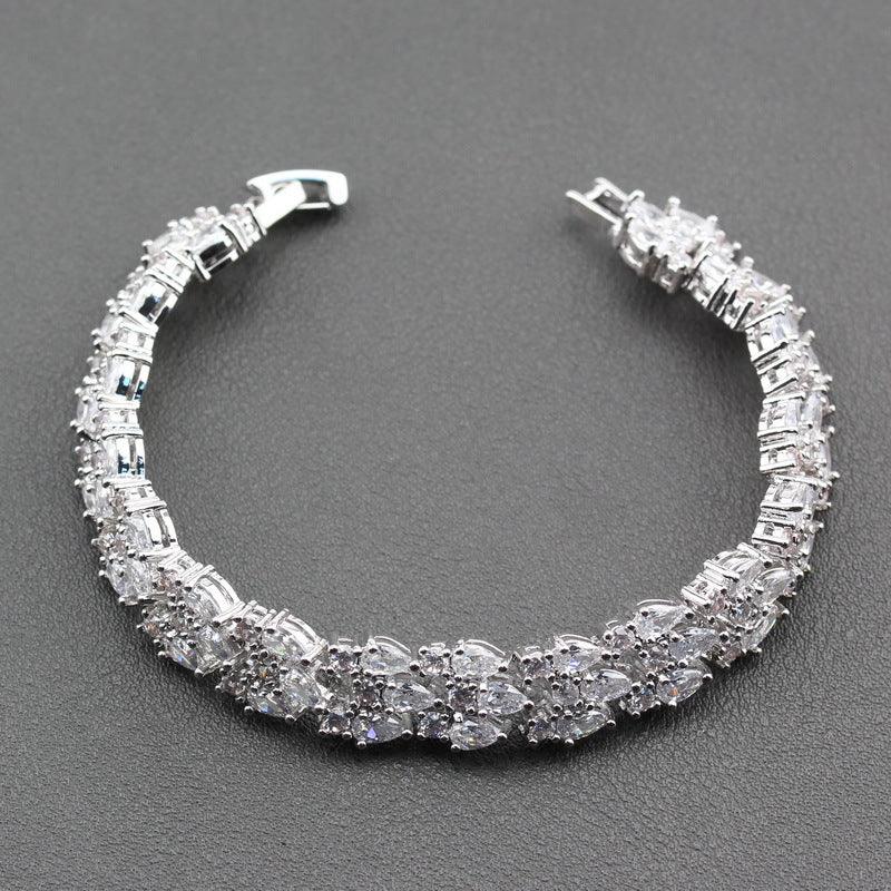 Mark Wedding Jewelry White Cubic Zirconia Luxury Bracelet - Trendha