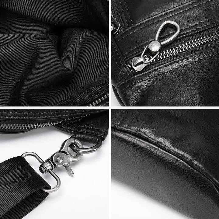 Men's Fashion Leather Messenger Bag For Business - Trendha