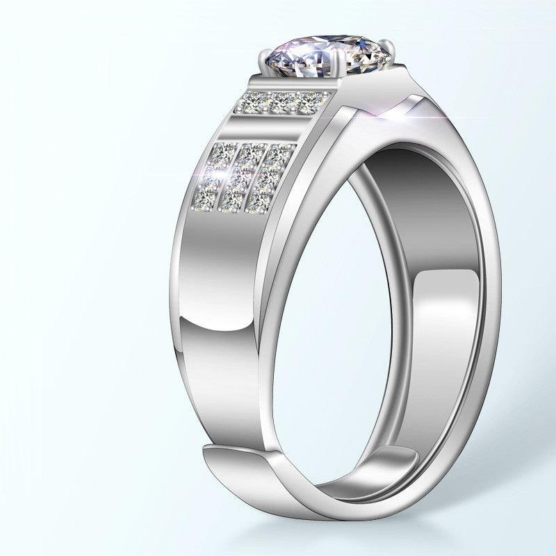 Men's Simple Live Silver Ring - Trendha