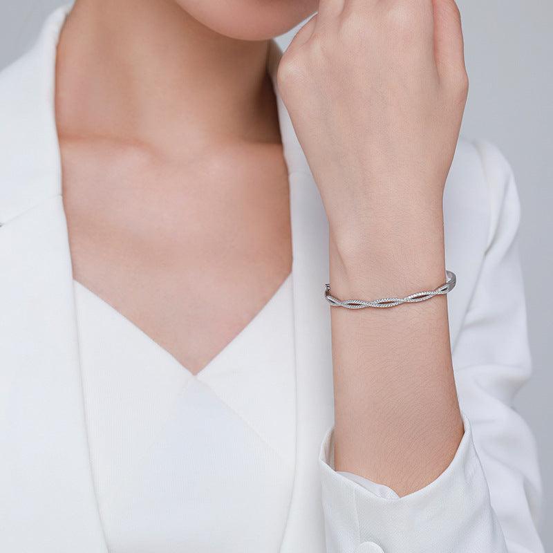 Micro-set Cross Wave Jewelry Bracelet - Trendha