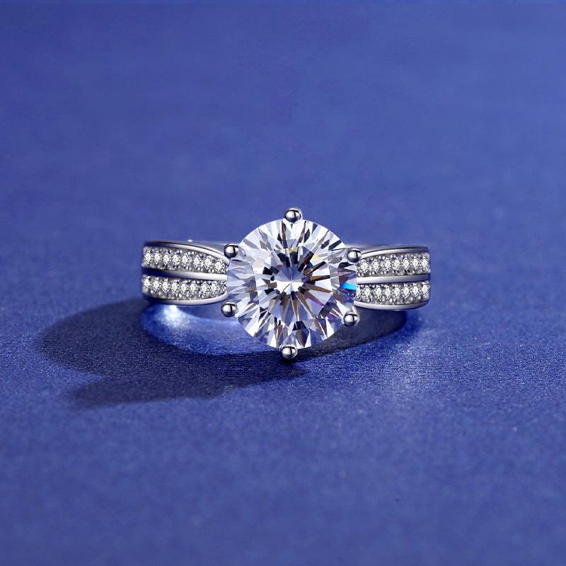 Mossanstone Ring S925 Silver 1 Carat - Trendha