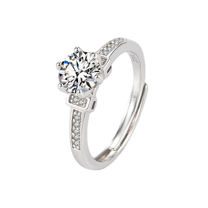 Mossstone Ring With Silver Ring - Trendha