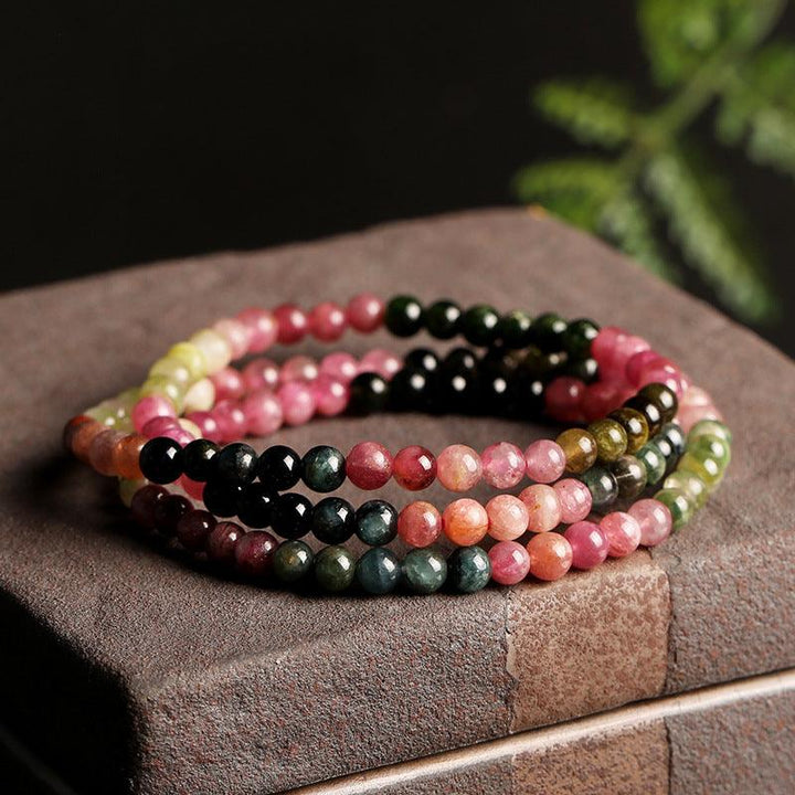 Natural Brazilian Tourmaline Tourmaline Buddha Bead Bracelet - Trendha