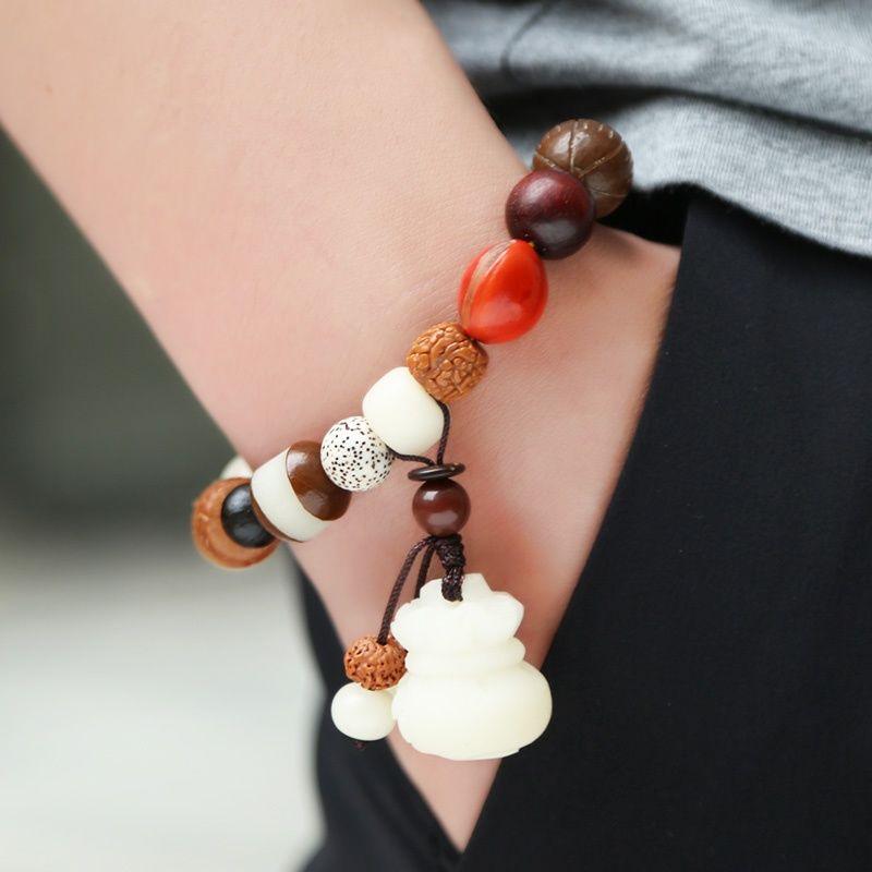 Natural Buddha Beads Bodhi Seed Bracelet - Trendha
