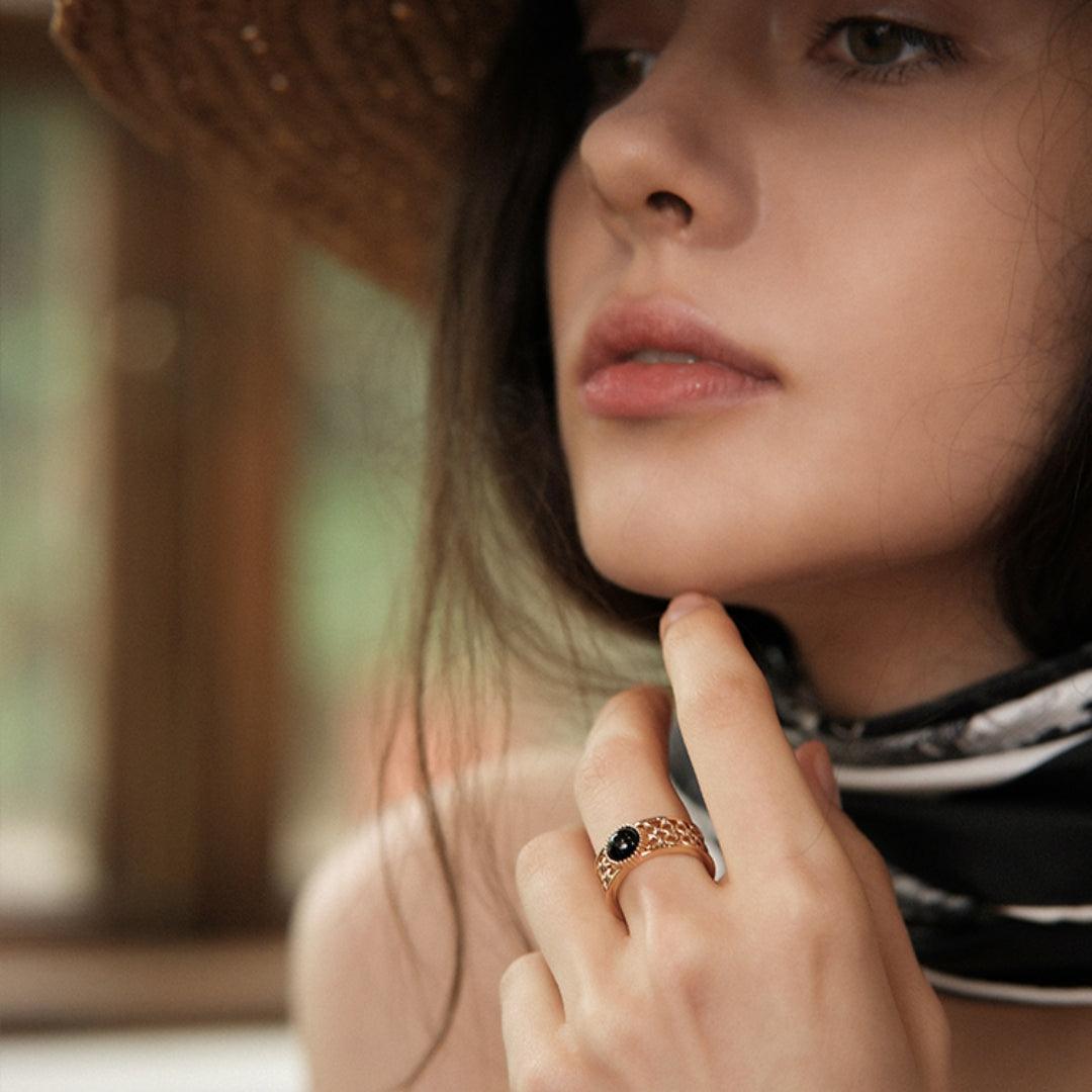 New Agate Ring Women's Retro Light Luxury - Trendha