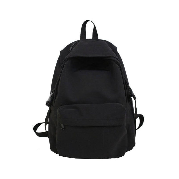 New Japanese And Korean Early High School Student Bag Nylon Solid Color Waterproof Lightweight Backpack College Students Couple Backpack - Trendha