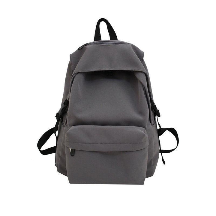 New Japanese And Korean Early High School Student Bag Nylon Solid Color Waterproof Lightweight Backpack College Students Couple Backpack - Trendha