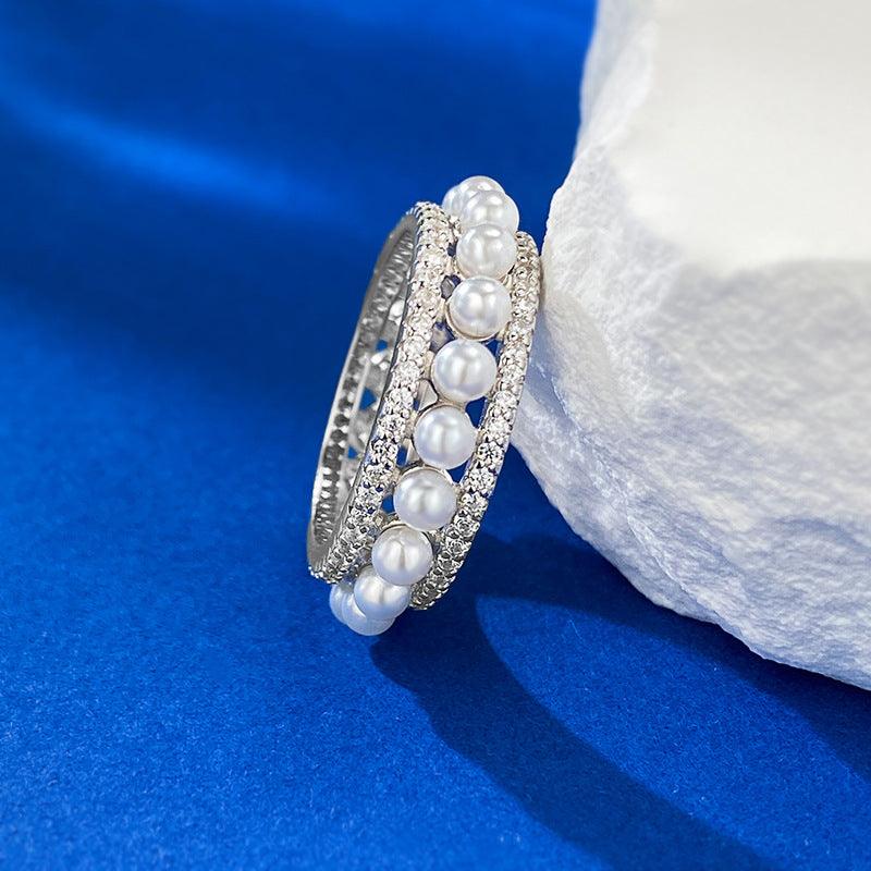 New S925 Silver Elegant Chic Pearl Ring For Women - Trendha